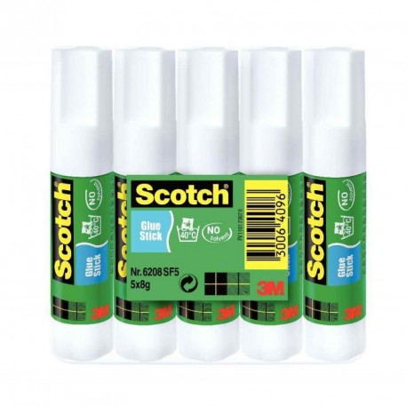 Bâton de colle blanche Scotch 8g - lot de 5