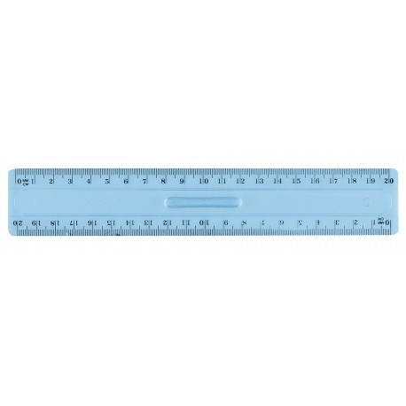 Règle en plastique incassable JPC de 20cm avec barette de maintien