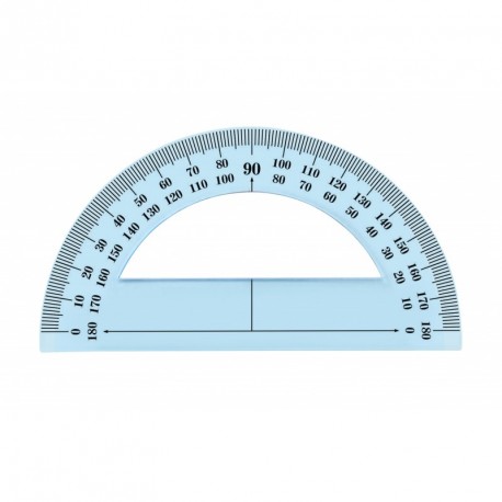 Rapporteur en plastique incassable JPC de 180° et 12cm