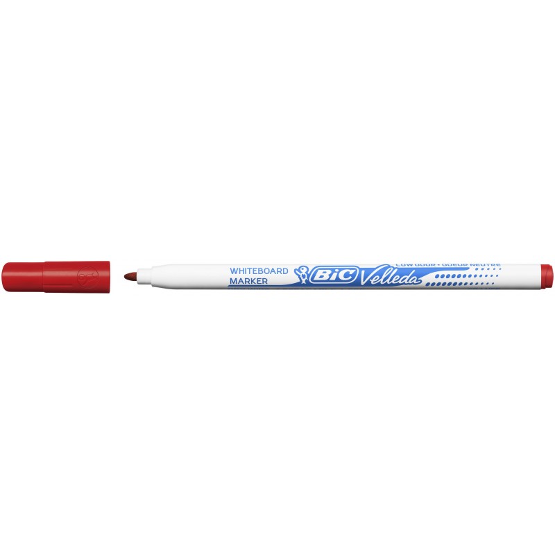 Marqueur tableau blanc Bic Velleda 1721 pointe fine 1,4 mm - Rouge