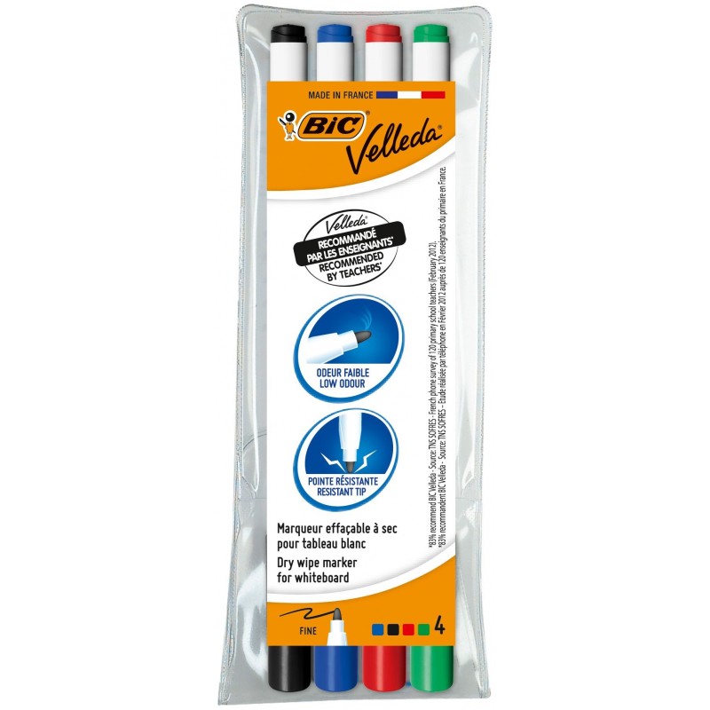 Feutre tableau blanc BIC VELLEDA Couleur : Noir - Sadik