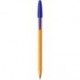 Stylo bille Bic Orange pointe fine avec capuchon - Bleu