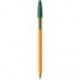 Stylo bille Bic Orange pointe fine avec capuchon - Vert