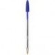 Stylo bille bic Cristal pointe moyenne avec capuchon - Bleu