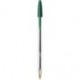 Stylo bille bic Cristal pointe moyenne avec capuchon - Vert