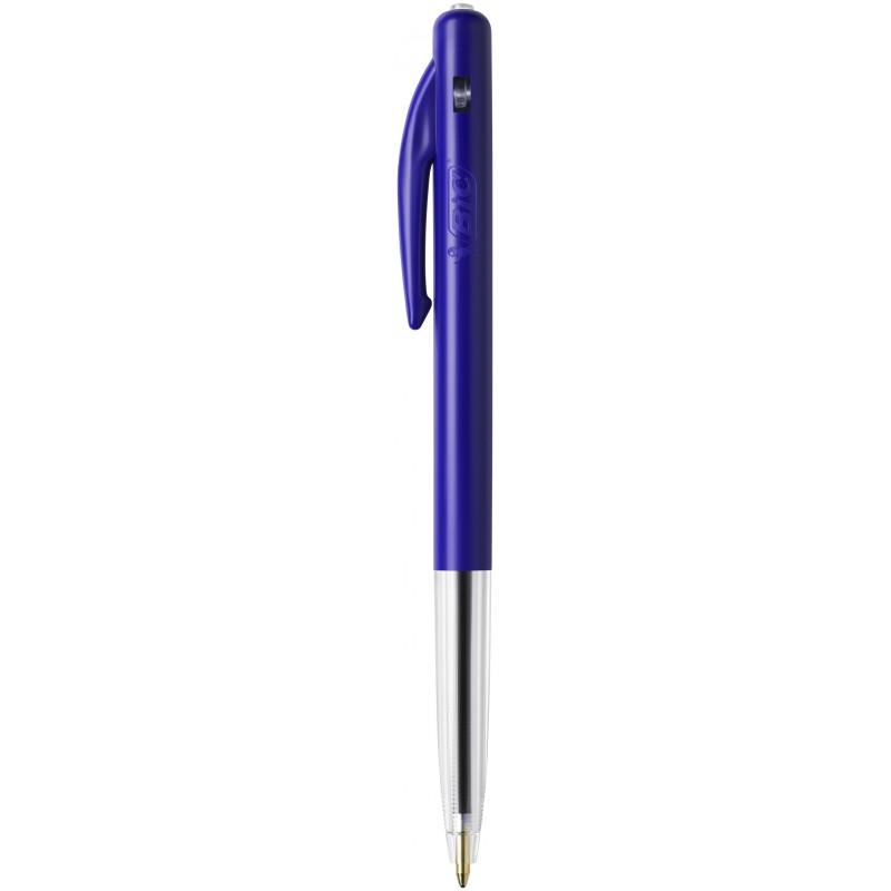 Stylo à bille rétractable BIC Velocity, pointe moyenne, encre bleue, 15  unités, prise profilée pour plus de confort et de contrôle Emballage de 15  