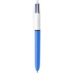 Stylo bille 4 couleurs Classique bleu rétractable pointe moyenne