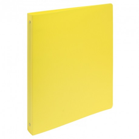 Classeur souple 4 anneaux A4 maxi dos de 30mm - Jaune