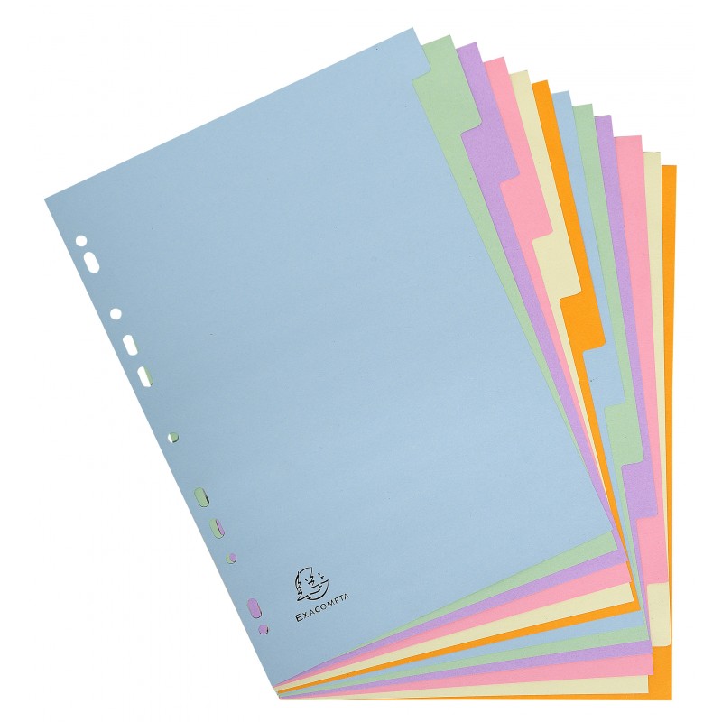 LELADY Intercalaires Classeur A4, (Lot de 10) A4 Intercalaires,  Intercalaires en Carton, Feuillets Intercalaire A4 avec 5 Positions, File  Dividers : : Fournitures de bureau