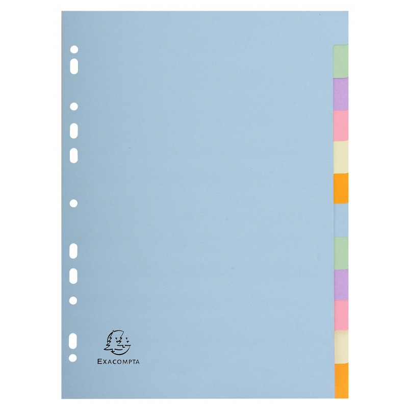 WJI Lot de 2 Intercalaires Classeur A4,Classeur Pastel,Intercalaires  Classeur A4 12 Positions,Intercalaire Chiffres A4 Intercalaires Multicolore  pour Classeur A4 Format ou Organisation de Documents : :  Fournitures de bureau