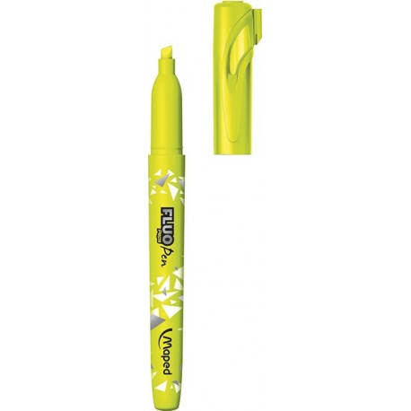 Surligneur Maped Fluo'Peps pen forme stylo - couleur jaune