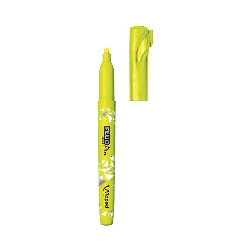Surligneur Maped Fluo'Peps pen forme stylo - couleur jaune