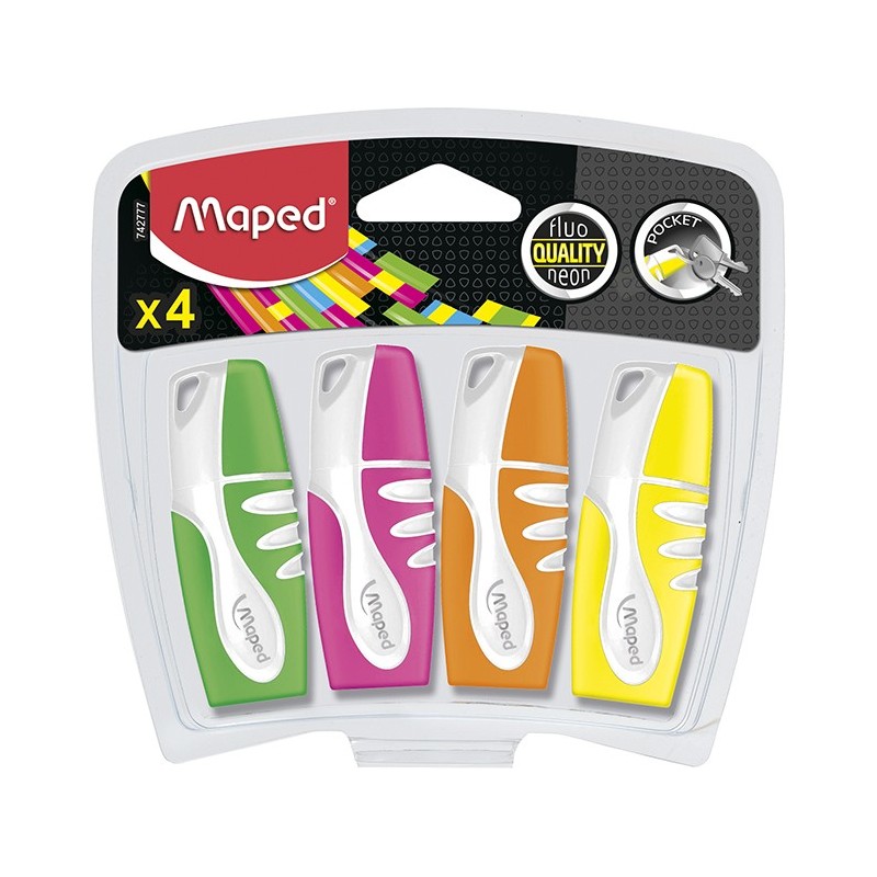 coloris Jaune MAPED Boite de 10 Surligneurs Fluo Peps Max Grce à son Format Maxi Ce Surligneur Offre Une longueur Décriture Supérieur à un Surligneur Standard 