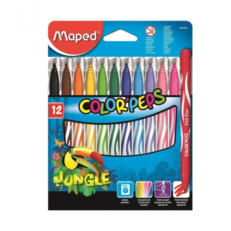 Feutres Jungle Color'Peps - 24 unités - Maped