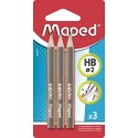 Crayon pour compas Maped Black peps lot de 3