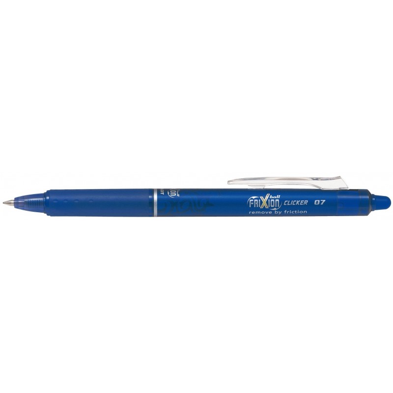 Stylo Roller Pilot Frixion Ball Clicker 0.7mm Noir - Encre Effaçable, Rechargeable, Pointe Moyenne - Idéal Pour Notes