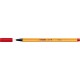 Stylo feutre Stabilo point 88 pointe extra-fine et capuchon - Rouge