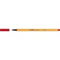 Stylo feutre Stabilo point 88 pointe extra-fine et capuchon - Rouge