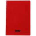 Cahier polypro Calligraphe format A4 21x29,7 48p grands carreaux (séyès) - rouge