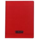 Cahier polypro Calligraphe petit format 17x22 48p grands carreaux (séyès) - rouge