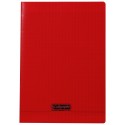 Cahier polypro Calligraphe format A4 21x29,7 96p grands carreaux (séyès) - rouge