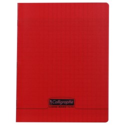 Cahier 17x22 - 48 pages - Séyès - Polypro rouge - Cahiers format 17 x 22 cm  - Creavea