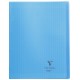 Cahier avec pochette Koverbook 24x32 96p grands carreaux (séyès) bleu