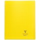 Cahier avec pochette Koverbook 24x32 96p grands carreaux (séyès) jaune