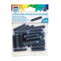 Cartouche d'encre bleue effaçable - sachet de 30