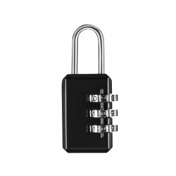 Cadenas métal combinaison 3 chiffres 20mm - noir