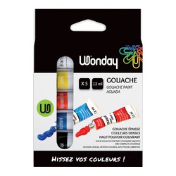 Gouache en tubes - 5 tubes assortis