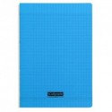 CAHIER GRANDS CARREAUX 48 PAGES 170x220 POLYPRO BLEU REL. AGRAFE