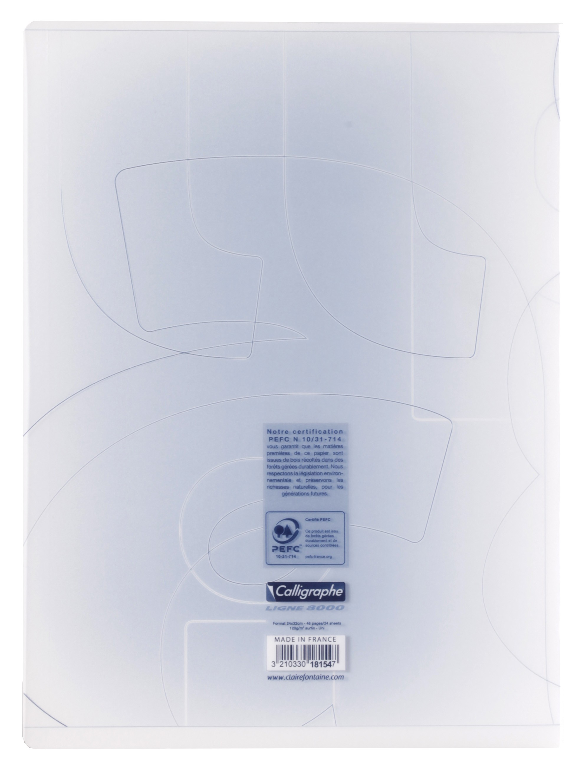 Cahier Dessin Calligraphe 7555C - 24x32cm - 96 Pages 120g - Couverture Recyclée - Made In France