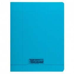 Cahier polypro Calligraphe petit format 17x22 48p grands carreaux (séyès) - bleu