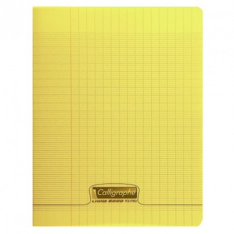 Cahier Polypro Jaune CALLIGRAPHE A4 21x29,7 48p Grands Carreaux Séyès 90g :  Chez Rentreediscount Fournitures scolaires