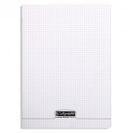 Cahier polypro Calligraphe grand format 24x32 48p petits carreaux (séyès) -  incolore