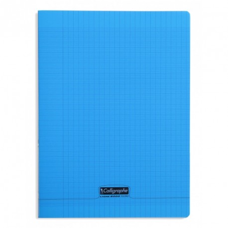 Cahier polypro Calligraphe grand format 24x32 96p grands carreaux (séyès) - bleu