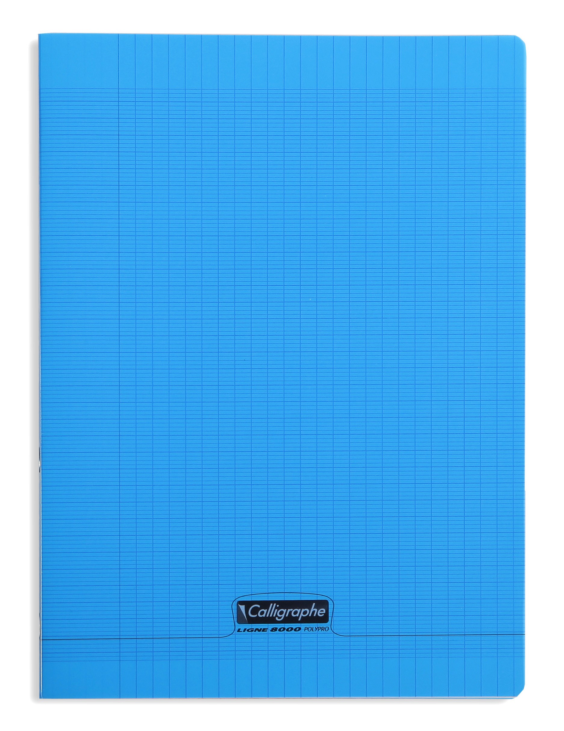 Cahier polypro Calligraphe grand format 24x32 96p petits carreaux (séyès) -  bleu