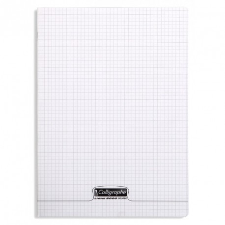 Cahier polypro Calligraphe format A4 21x29,7 192p petits carreaux (5x5) - incolore