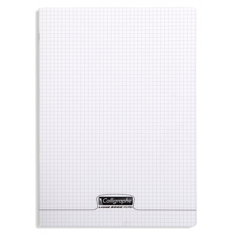 Cahier broché Calligraphe A4 21 x 29,7 cm grand carreaux 192 pages sur