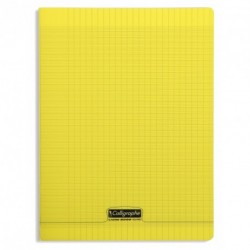 Cahier polypro Calligraphe grand format 24x32 96p grands carreaux (séyès) - jaune