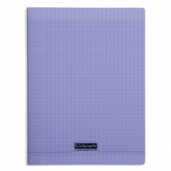 Cahier polypro Calligraphe grand format 24x32 96p grands carreaux (séyès) - violet