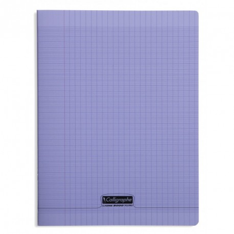 Cahier polypro Calligraphe grand format 24x32 96p grands carreaux (séyès) - violet