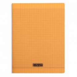 Cahier polypro Calligraphe grand format 24x32 96p grands carreaux (séyès) - orange