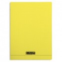 Cahier polypro Calligraphe grand format 24x32 96p petits carreaux (5x5) - jaune