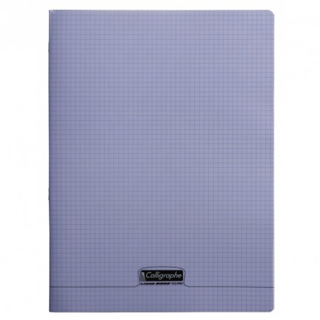 Cahier polypro Calligraphe grand format 24x32 96p petits carreaux (5x5) - violet