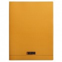 Cahier polypro Calligraphe grand format 24x32 96p petits carreaux (5x5) - orange