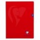 Cahier polypro Mimesys grand format 24x32 48p grands carreaux (séyès) - rouge