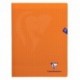 Cahier polypro Mimesys grand format 24x32 48p grands carreaux (séyès) - orange