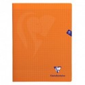 Cahier polypro Mimesys grand format 24x32 48p grands carreaux (séyès) - orange